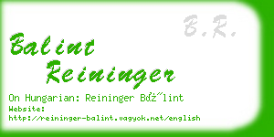 balint reininger business card